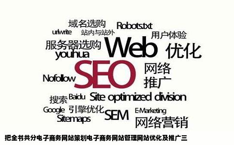 把全书共分电子商务网站策划电子商务网站管理网站优化及推广三