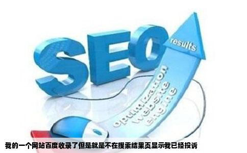 我的一个网站百度收录了但是就是不在搜索结果页显示我已经投诉