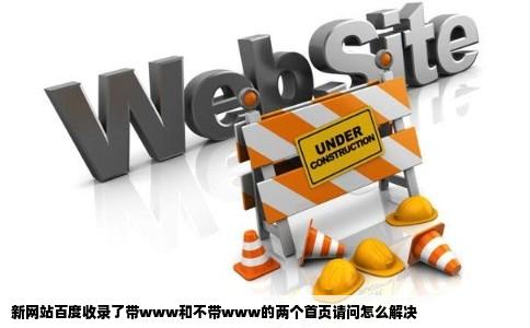 新网站百度收录了带www和不带www的两个首页请问怎么解决