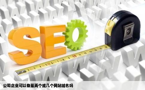 公司企业可以备案两个或几个网站域名吗