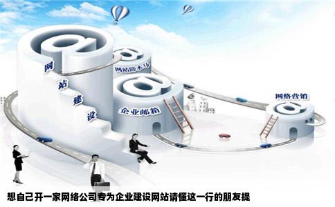 想自己开一家网络公司专为企业建设网站请懂这一行的朋友提