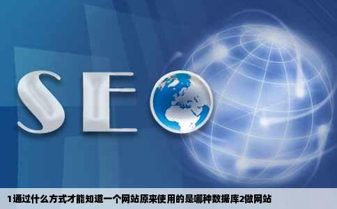 1通过什么方式才能知道一个网站原来使用的是哪种数据库2做网站