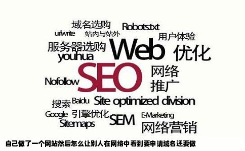 自己做了一个网站然后怎么让别人在网络中看到要申请域名还要做