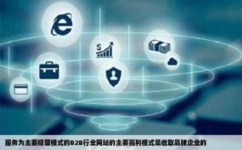 服务为主要经营模式的B2B行业网站的主要赢利模式是收取品牌企业的