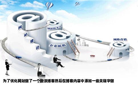 为了优化网站做了一个新浪博客然后在博客内容中添加一些关键字做