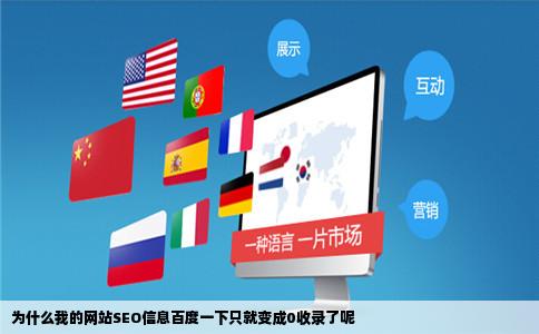 为什么我的网站SEO信息百度一下只就变成0收录了呢