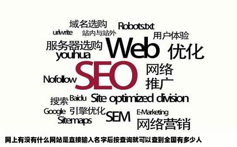 网上有没有什么网站是直接输入名字后按查询就可以查到全国有多少人