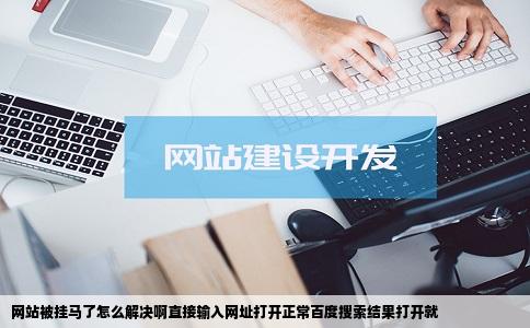 网站被挂马了怎么解决啊直接输入网址打开正常百度搜索结果打开就