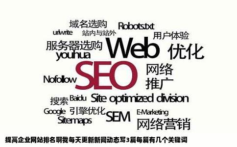 提高企业网站排名啊我每天更新新闻动态写3篇每篇有几个关键词