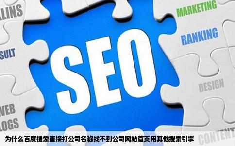 为什么百度搜索直接打公司名称找不到公司网站首页用其他搜索引擎