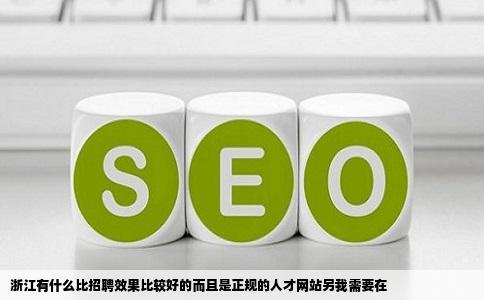 浙江有什么比招聘效果比较好的而且是正规的人才网站另我需要在