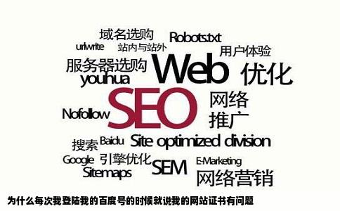 为什么每次我登陆我的百度号的时候就说我的网站证书有问题