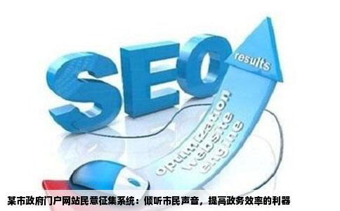 某市政府门户网站民意征集系统：倾听市民声音，提高政务效率的利器