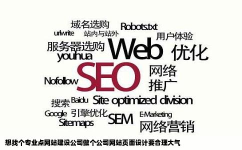 想找个专业点网站建设公司做个公司网站页面设计要合理大气