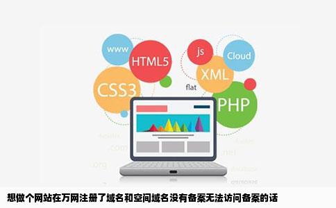 想做个网站在万网注册了域名和空间域名没有备案无法访问备案的话