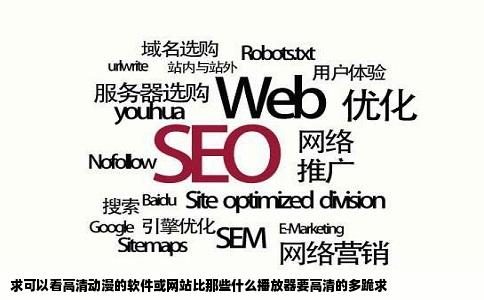 求可以看高清动漫的软件或网站比那些什么播放器要高清的多跪求